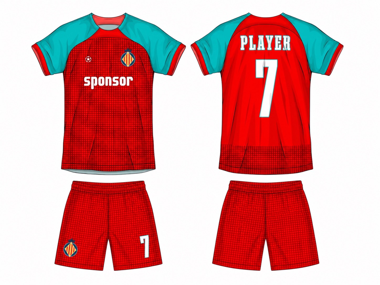 足球球衣设计 3 style 018 football jersey and shorts set
