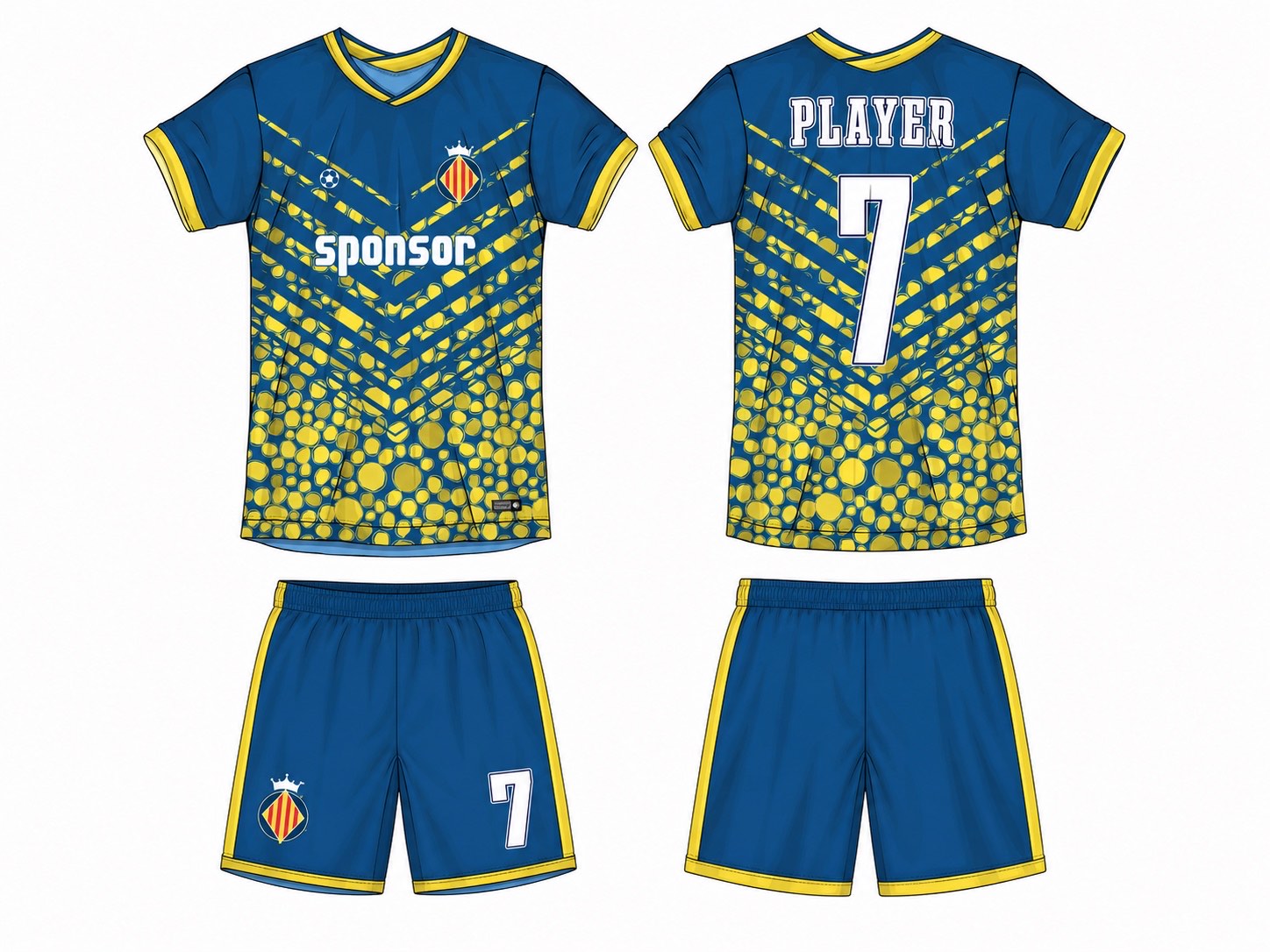 足球球衣设计 3 style 019 football jersey and shorts set
