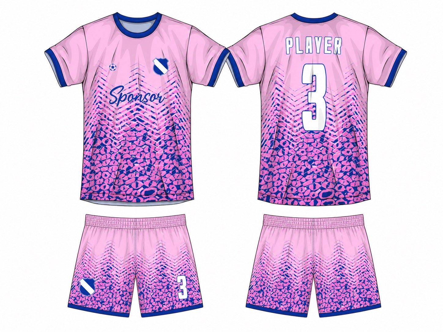足球球衣设计 3 style 020 football jersey and shorts set