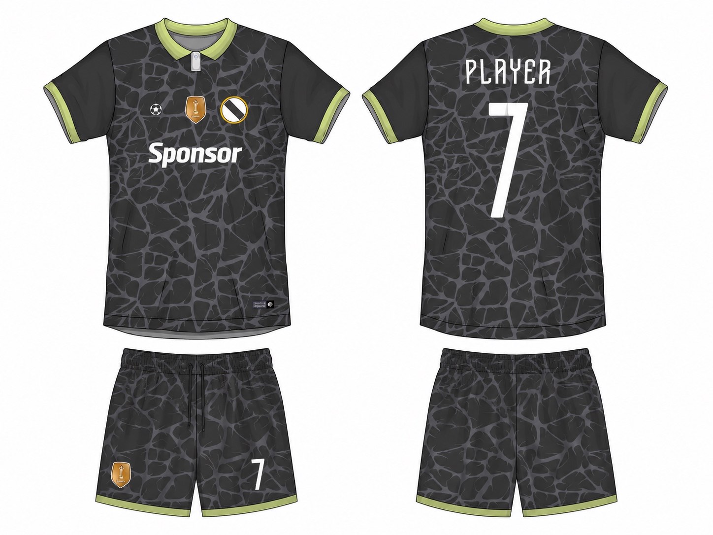 足球球衣设计 3 style 022 football jersey and shorts set