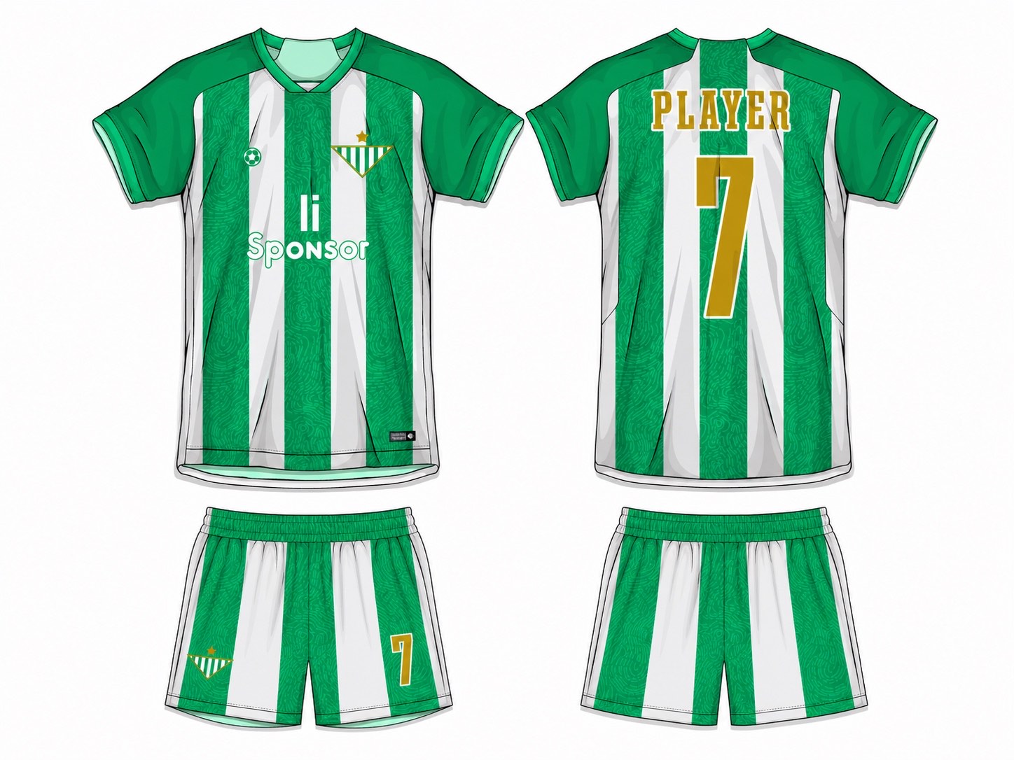 足球球衣设计 3 style 023 football jersey and shorts set