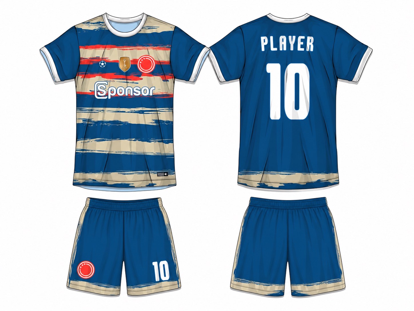 足球球衣设计 3 style 024 football jersey and shorts set
