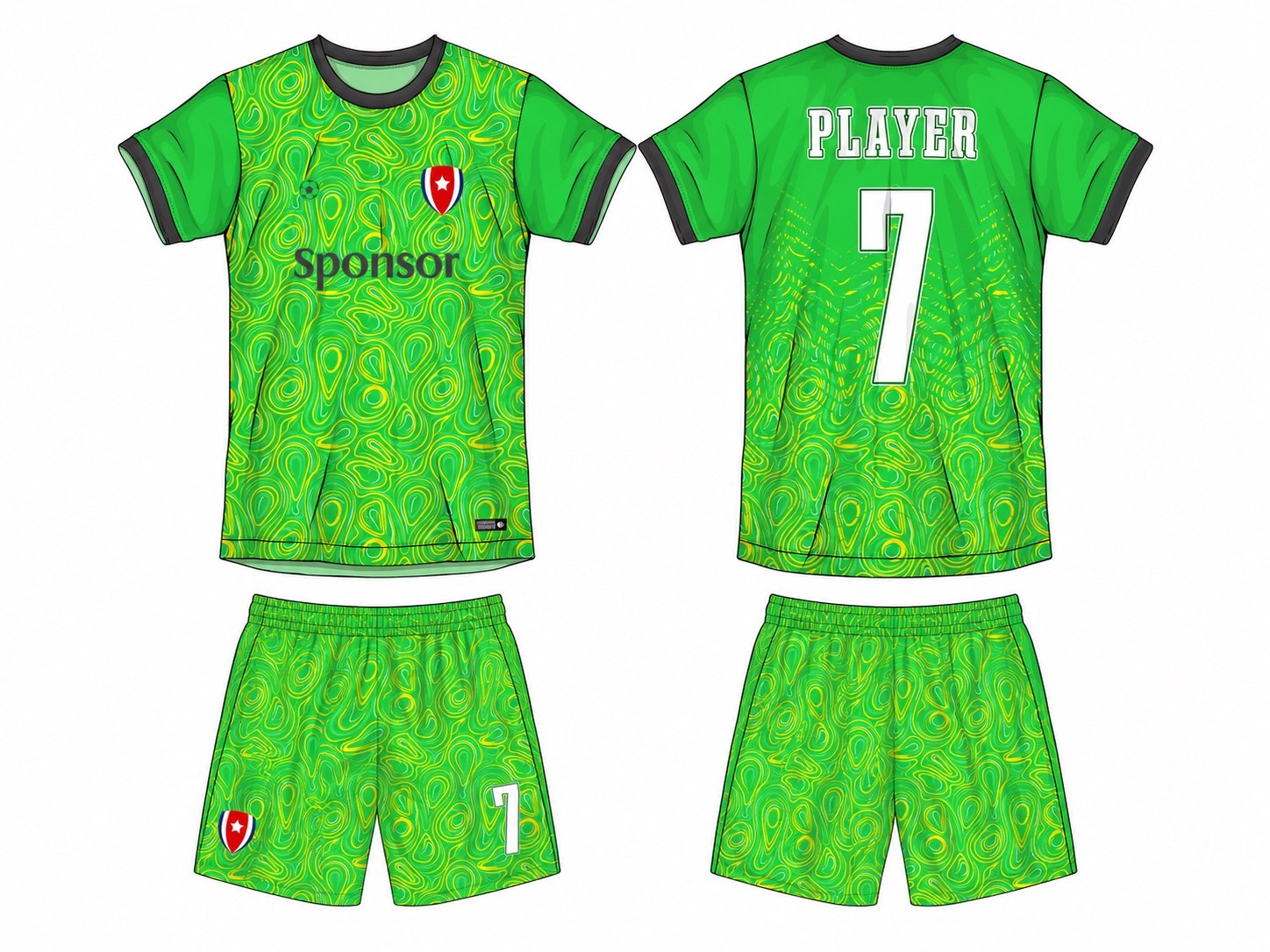 足球球衣设计 3 style 028 football jersey and shorts set