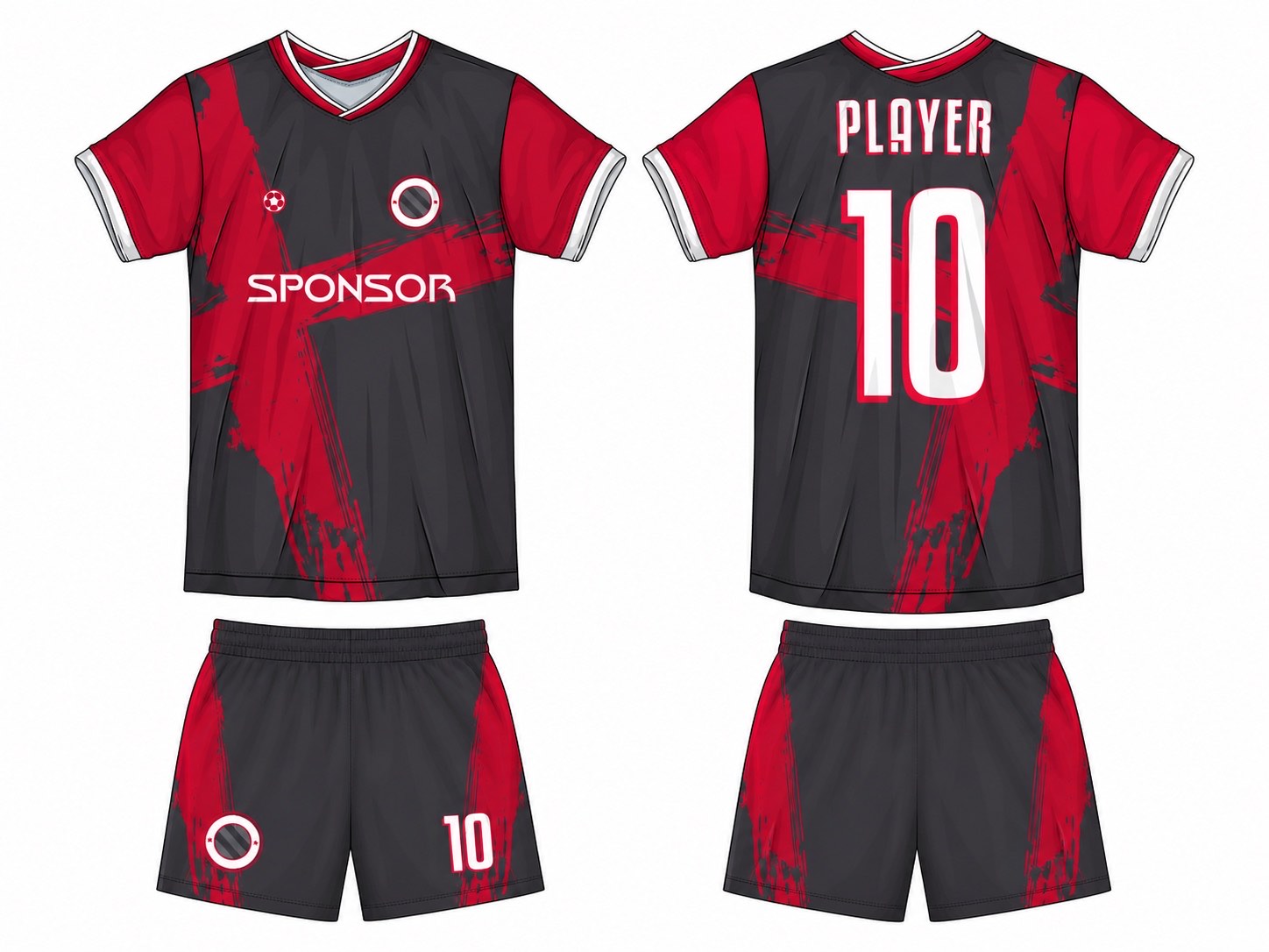 足球球衣设计 3 style 031 football jersey and shorts set