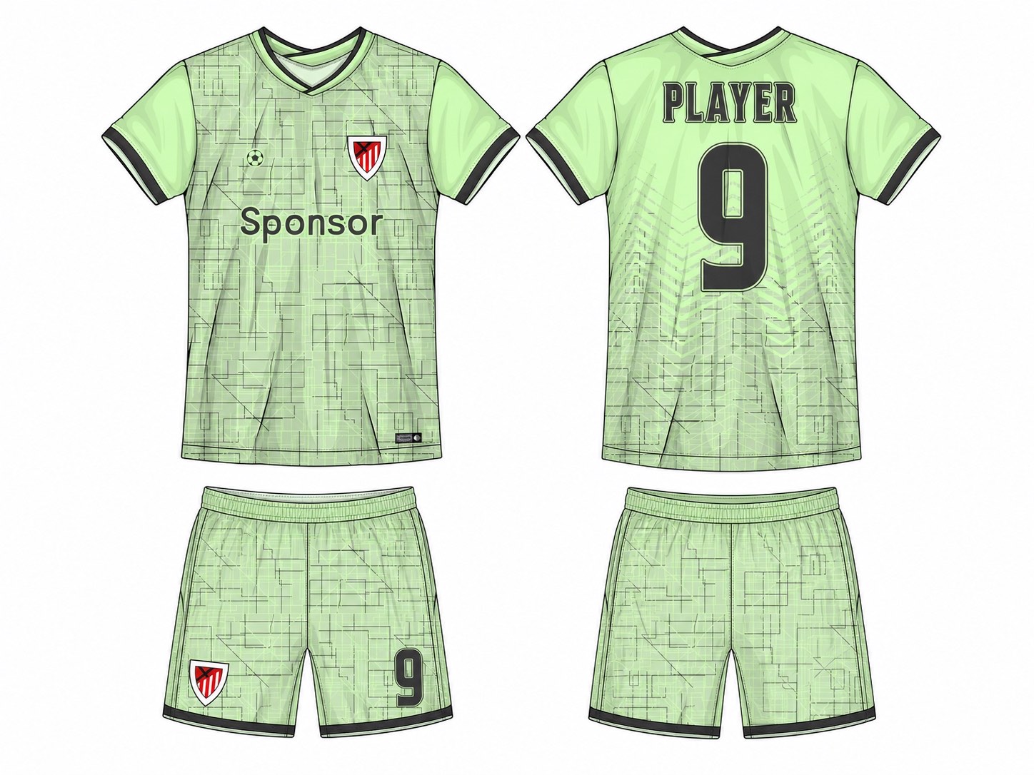 足球球衣设计 3 style 033 football jersey and shorts set