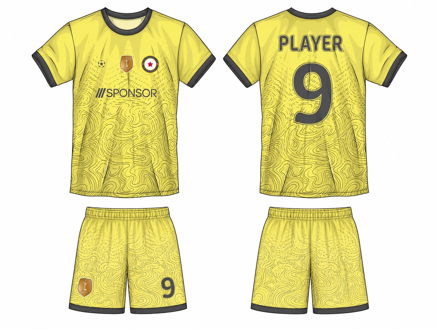 足球球衣设计 3 style 041 football jersey and shorts set