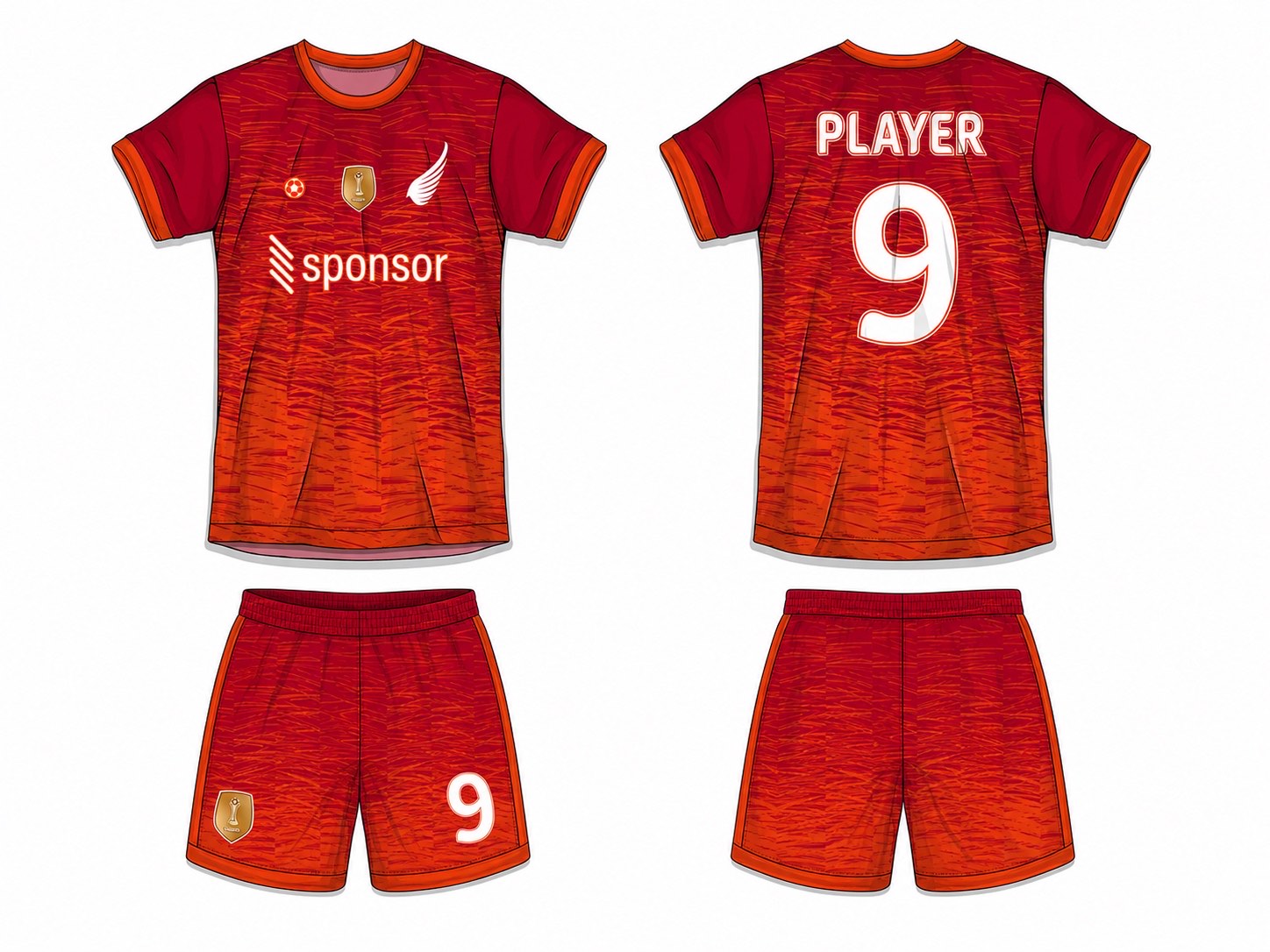 足球球衣设计 3 style 043 football jersey and shorts set
