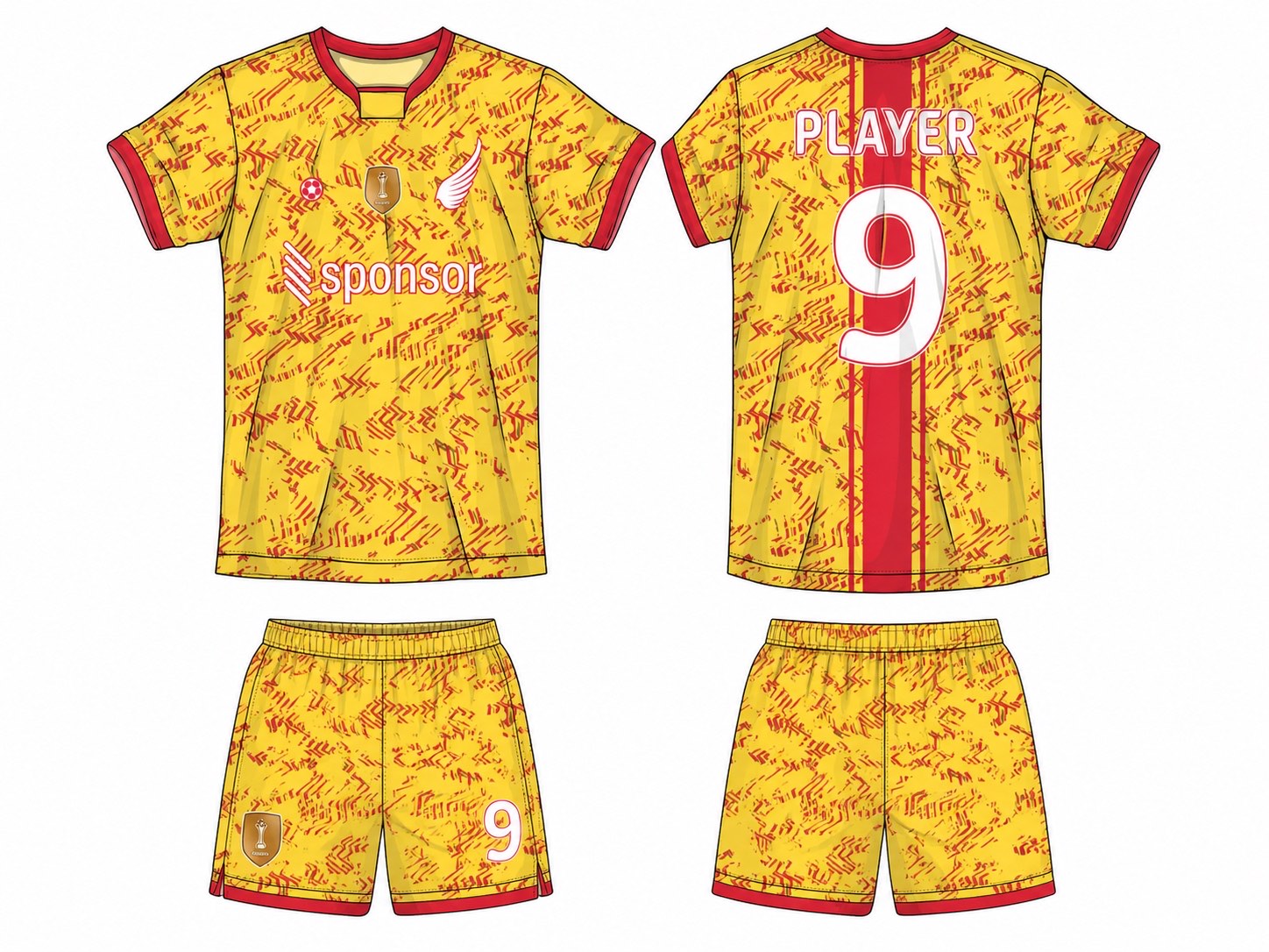 足球球衣设计 3 style 044 football jersey and shorts set