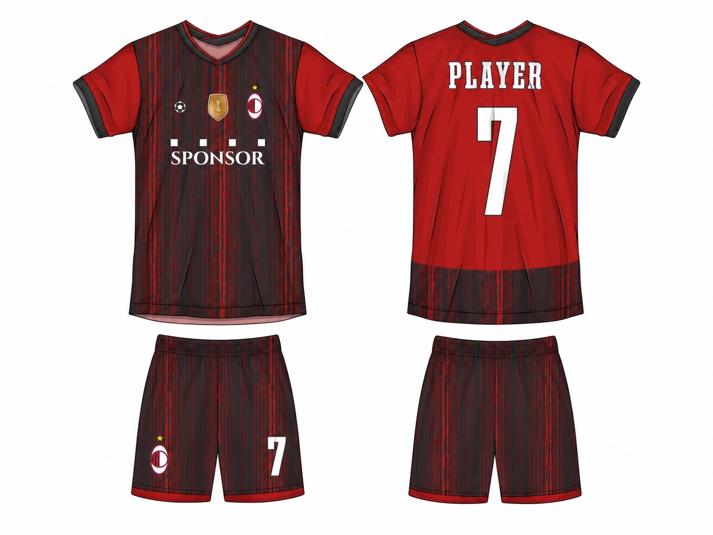 足球球衣设计 3 style 046 football jersey and shorts set