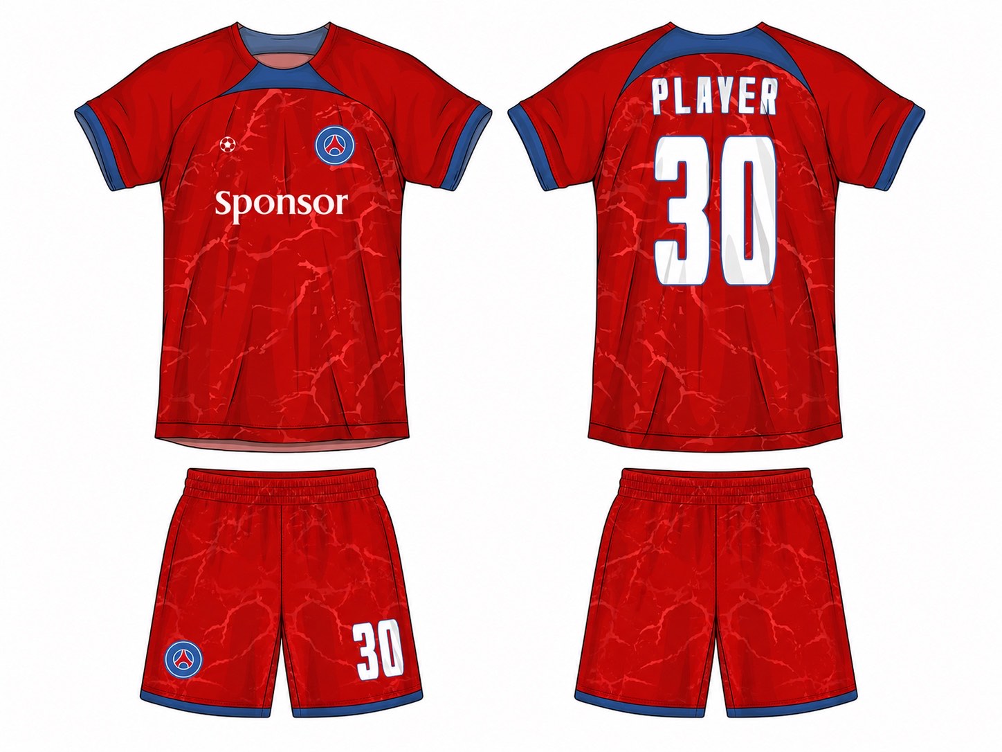 足球球衣设计 3 style 048 football jersey and shorts set