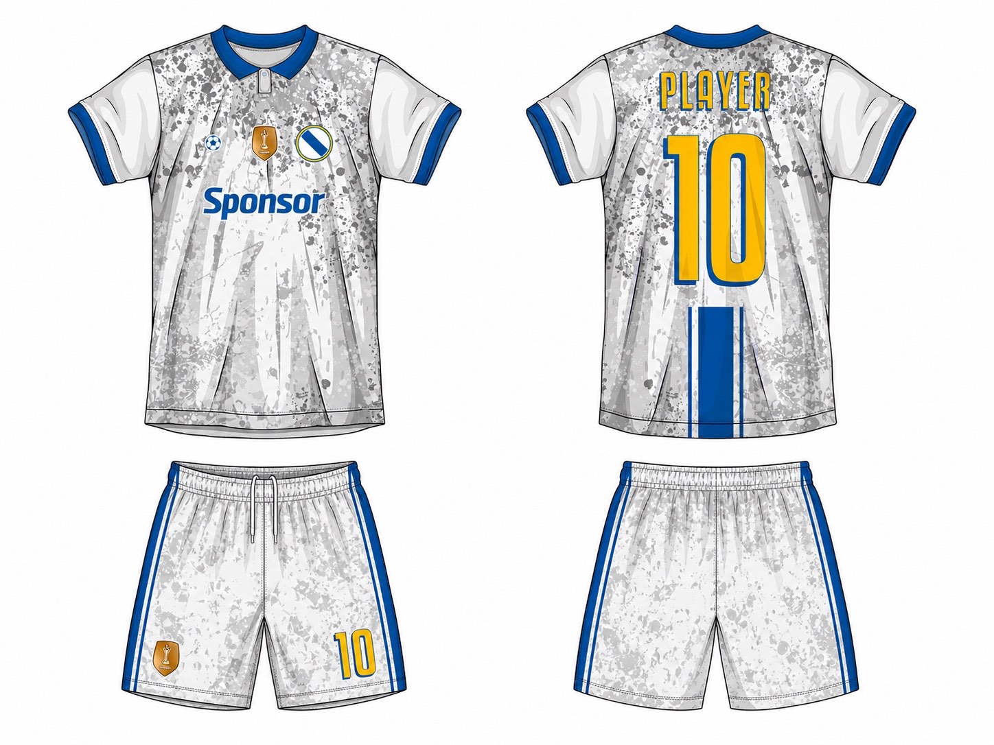 足球球衣设计 3 style 050 football jersey and shorts set