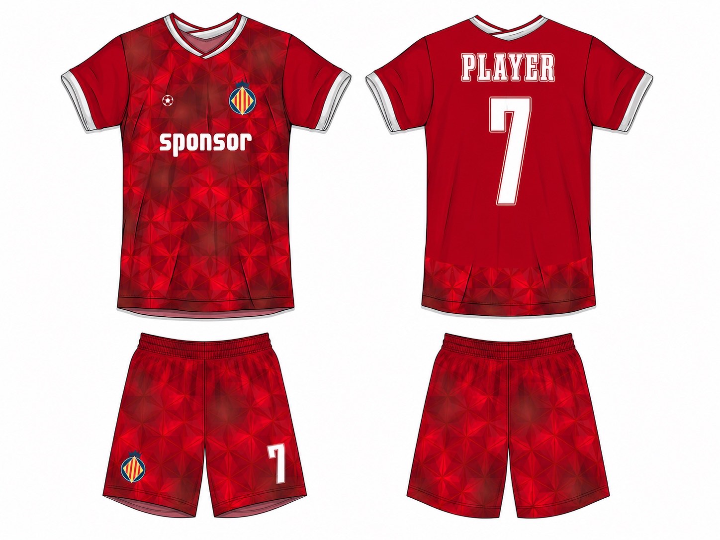 足球球衣设计 3 style 053 football jersey and shorts set