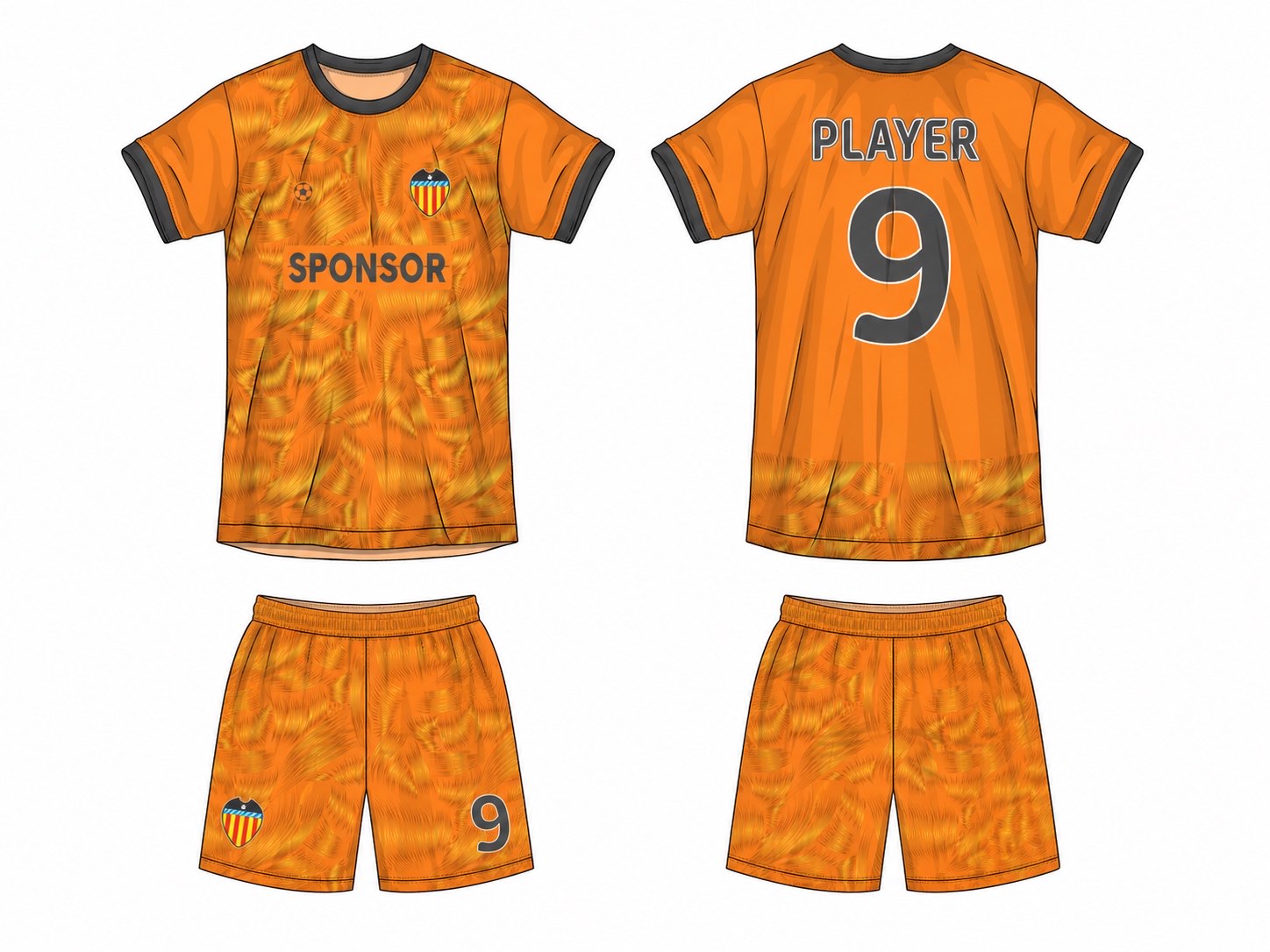 足球球衣设计 3 style 055 football jersey and shorts set