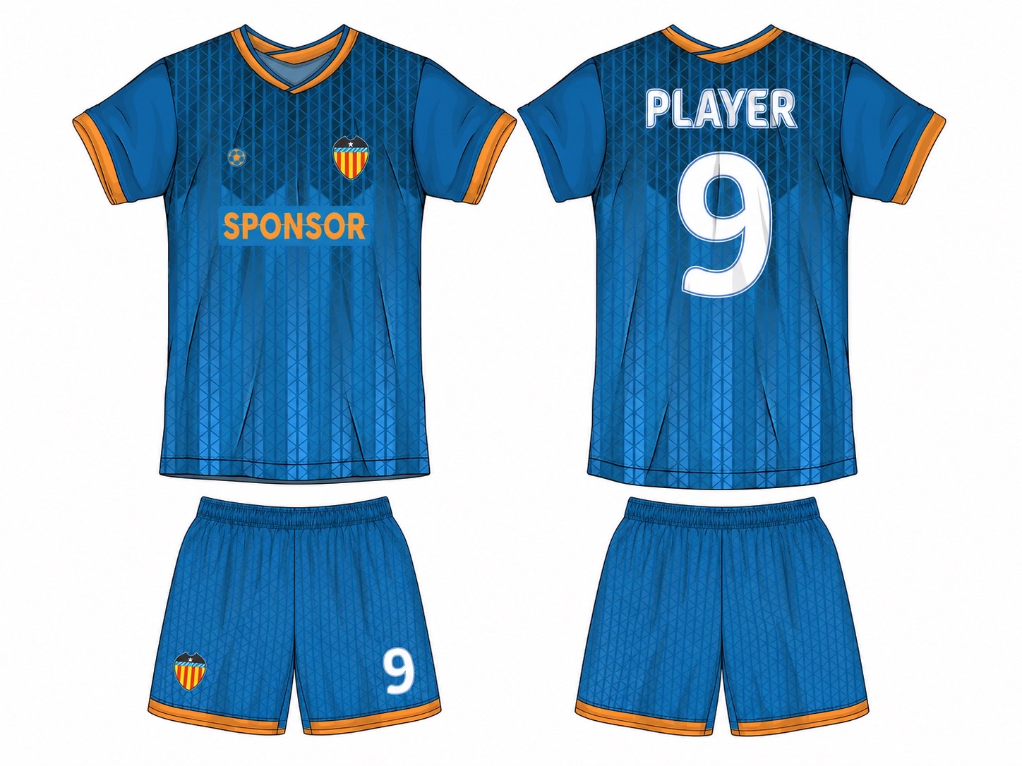 足球球衣设计 3 style 056 football jersey and shorts set