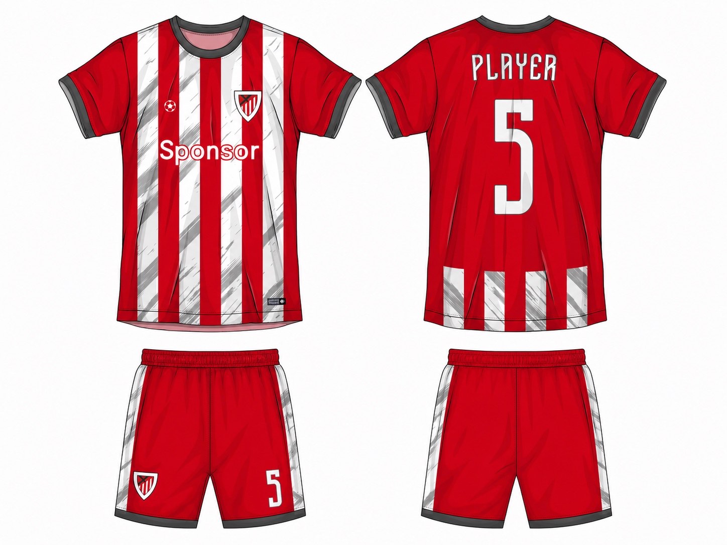 足球球衣设计 3 style 057 football jersey and shorts set