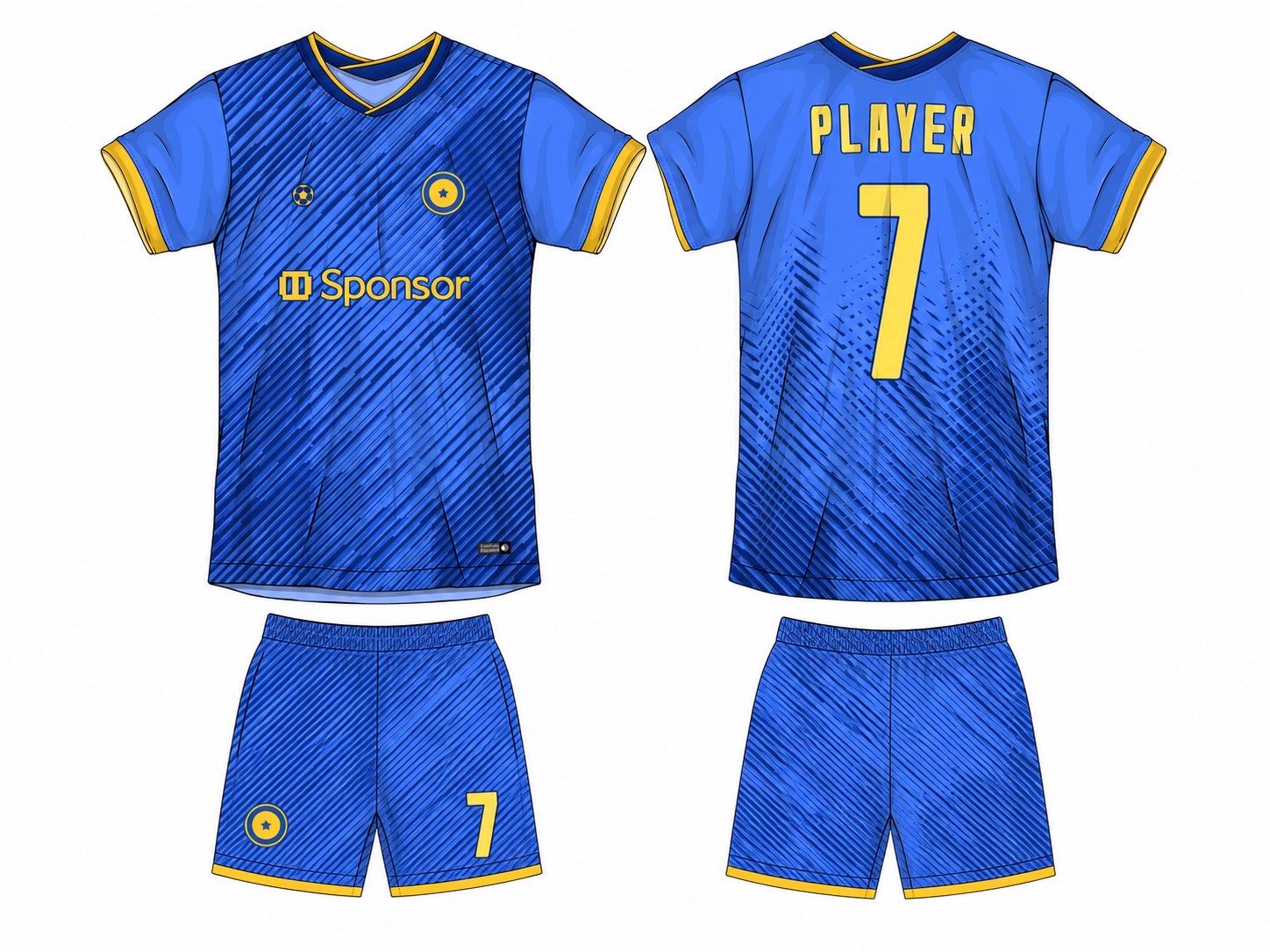 足球球衣设计 3 style 061 football jersey and shorts set