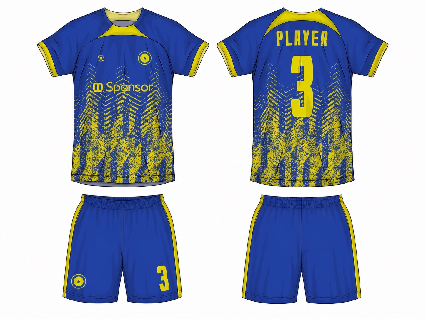 足球球衣设计 3 style 062 football jersey and shorts set