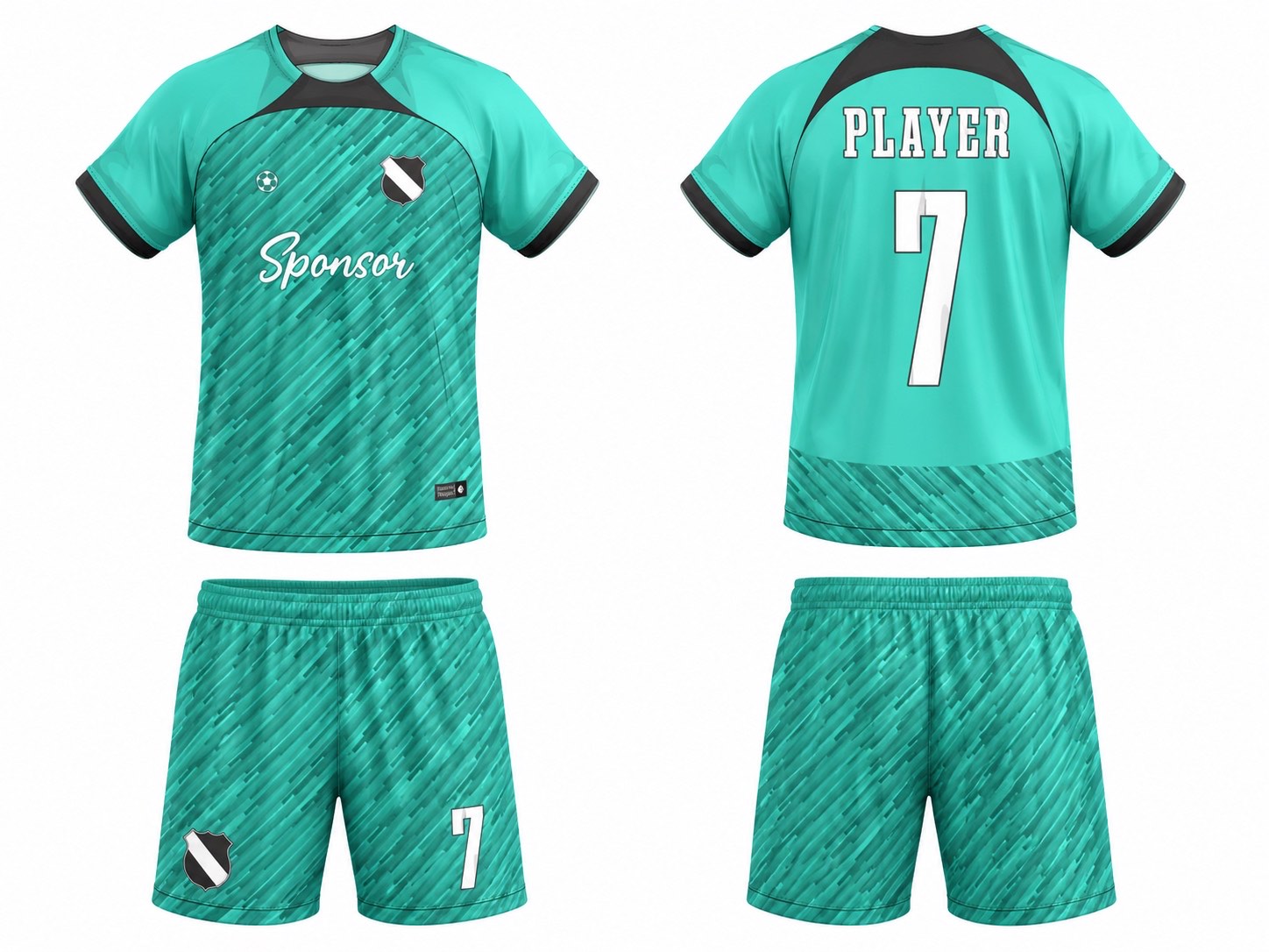 足球球衣设计 3 style 064 football jersey and shorts set
