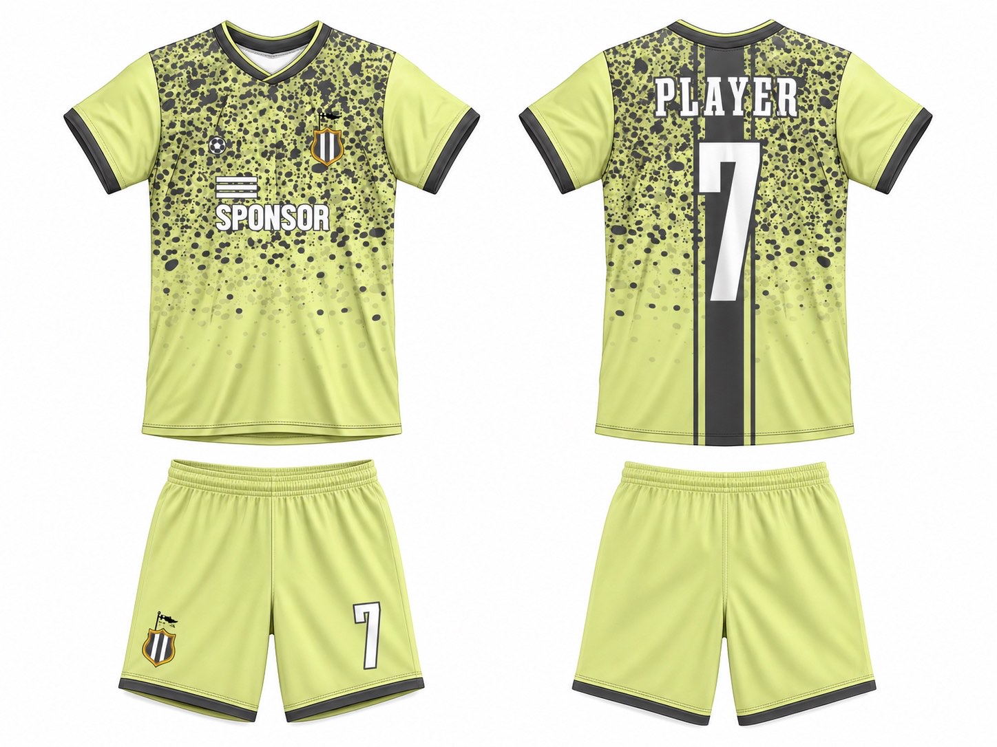 足球球衣设计 3 style 068 football jersey and shorts set