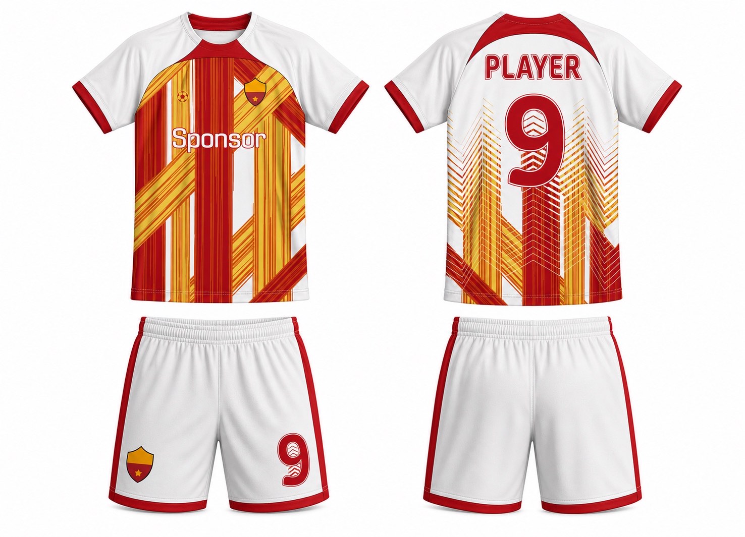 足球球衣设计 3 style 069 football jersey and shorts set