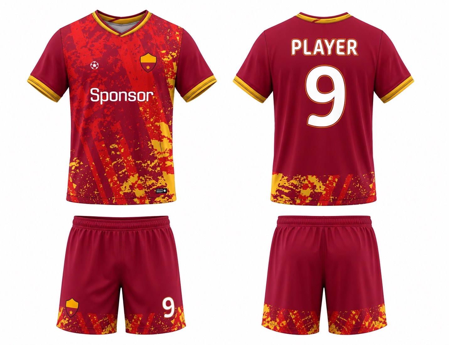 足球球衣设计 3 style 070 football jersey and shorts set