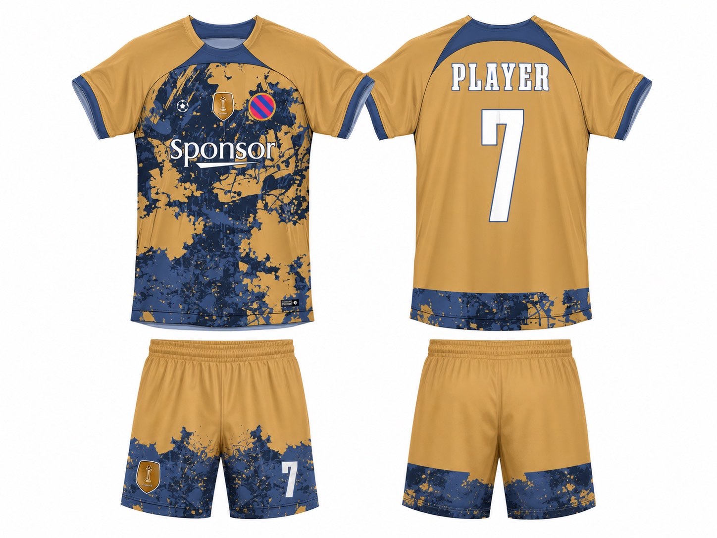 足球球衣设计 3 style 074 football jersey and shorts set