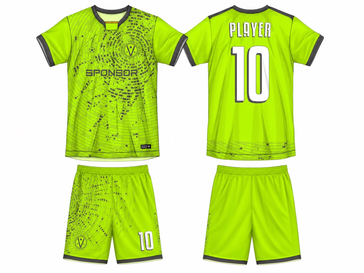 足球球衣设计 3 style 080 football jersey and shorts set