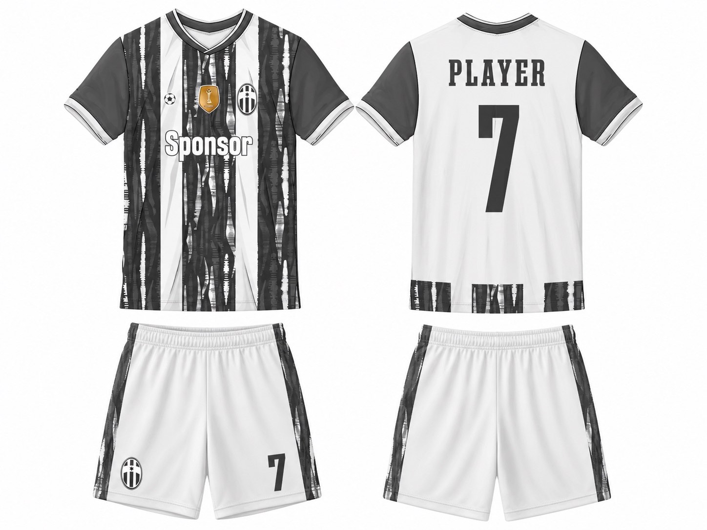 足球球衣设计 3 style 083 football jersey and shorts set