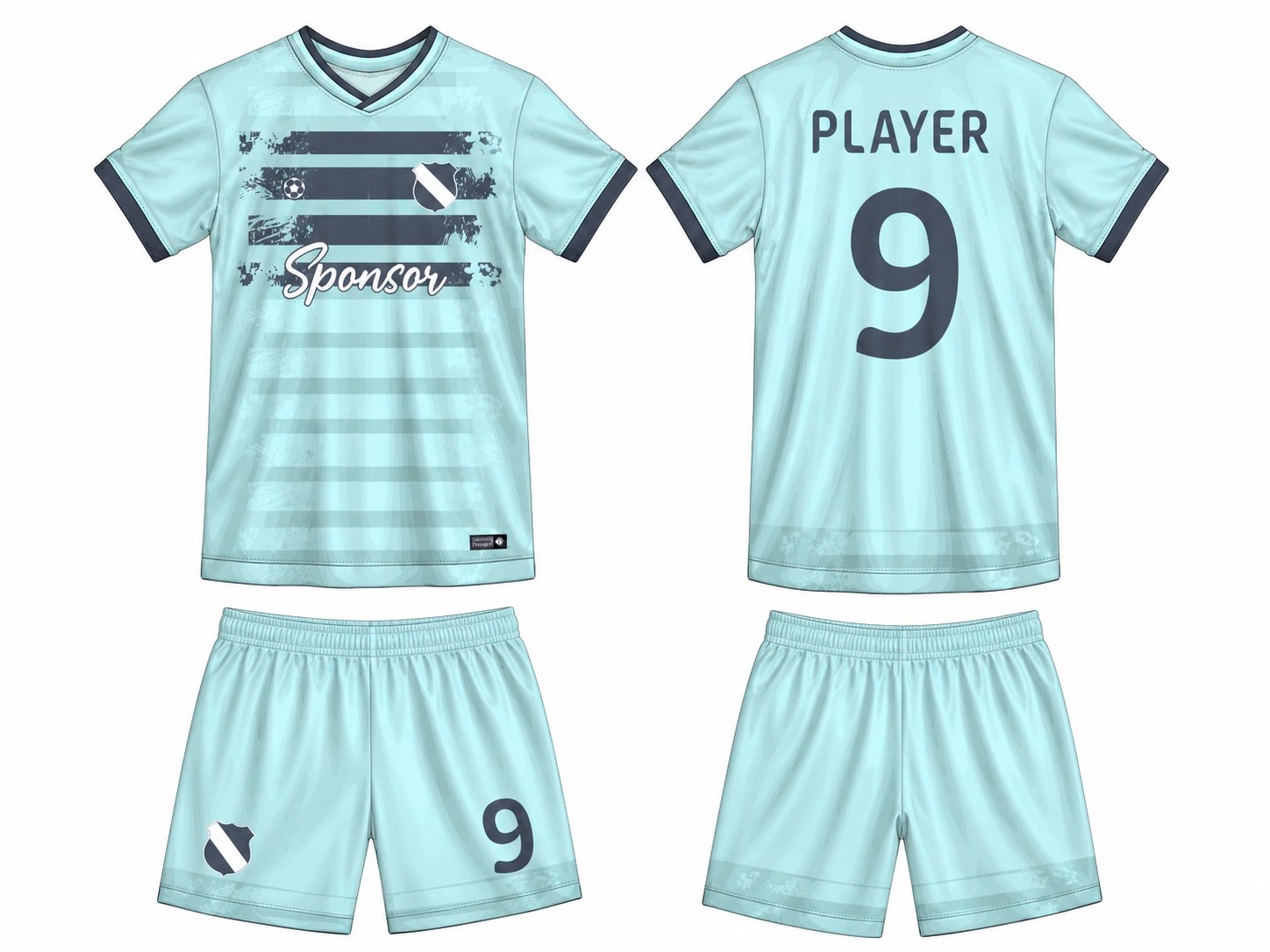 足球球衣设计 3 style 085 football jersey and shorts set