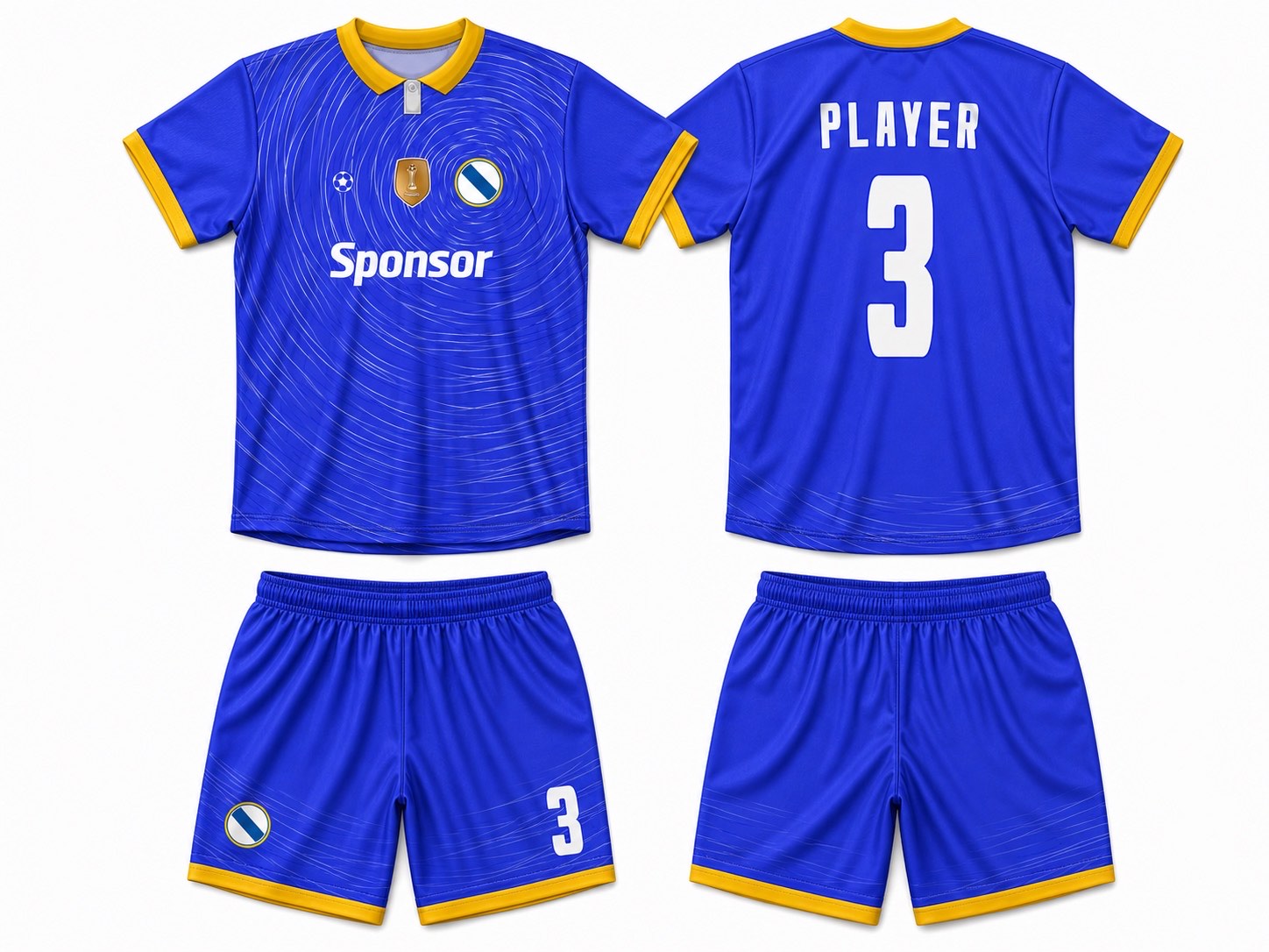 足球球衣设计 3 style 086 football jersey and shorts set