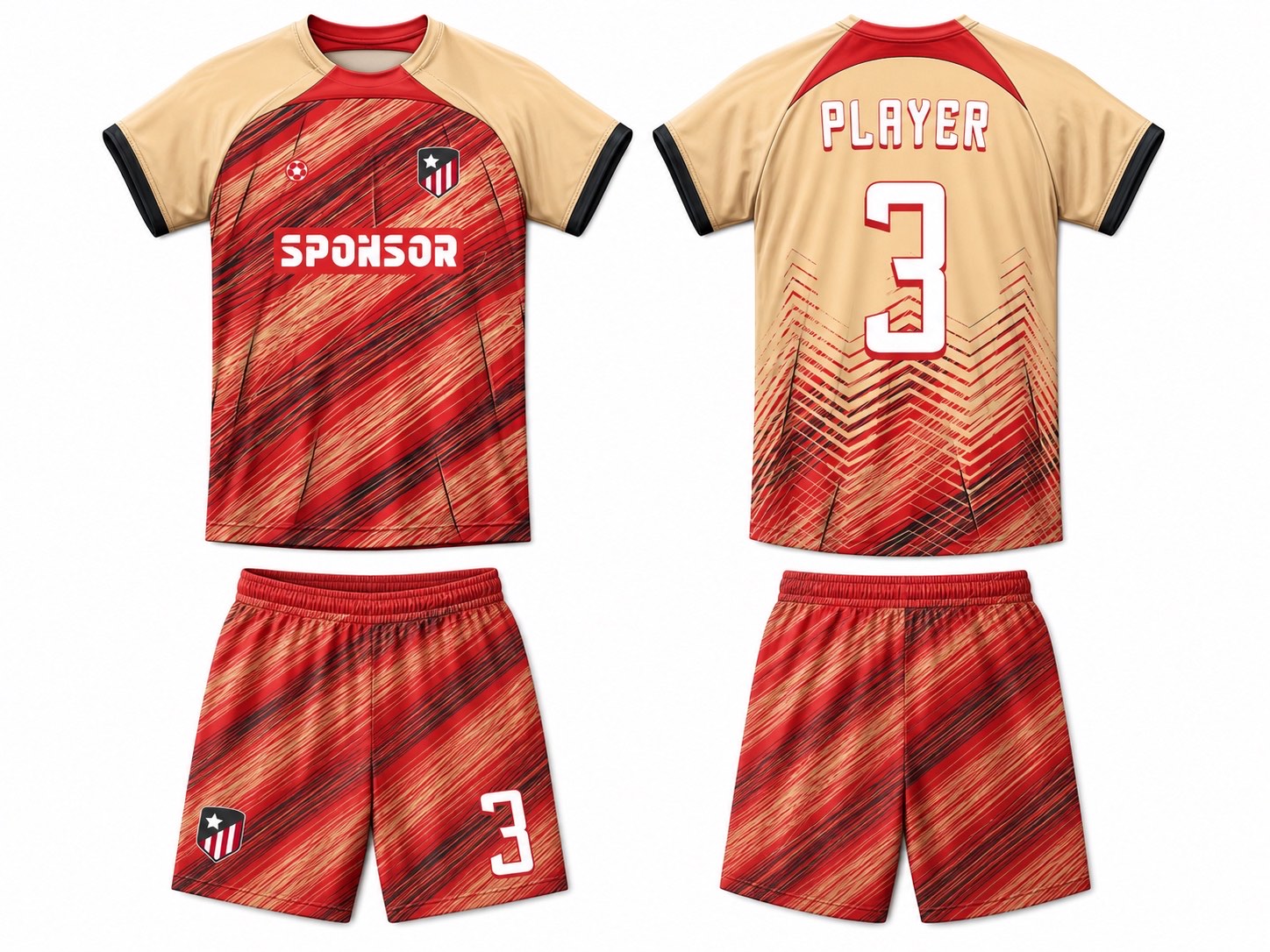 足球球衣设计 3 style 088 football jersey and shorts set