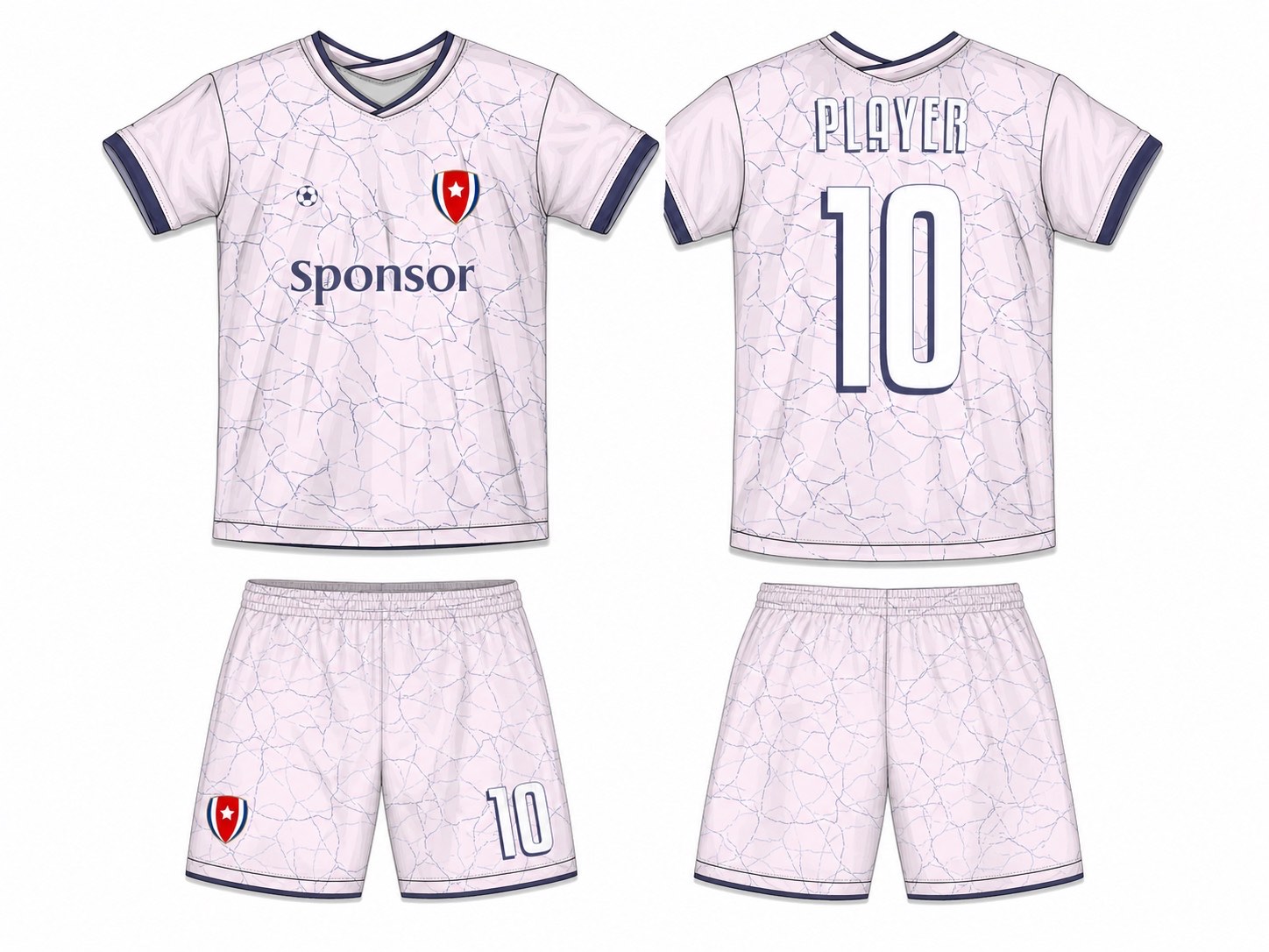 足球球衣设计 3 style 089 football jersey and shorts set