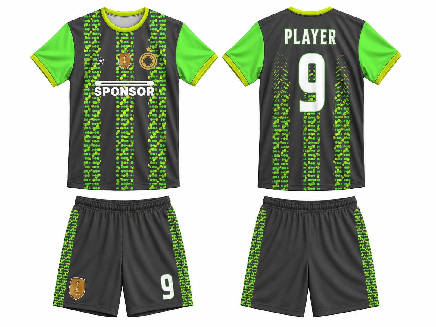 足球球衣设计 3 style 090 football jersey and shorts set