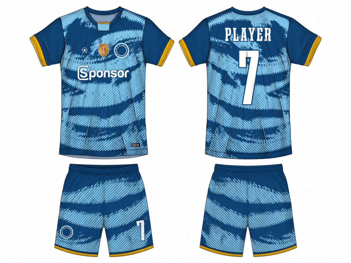 足球球衣设计 3 style 093 football jersey and shorts set