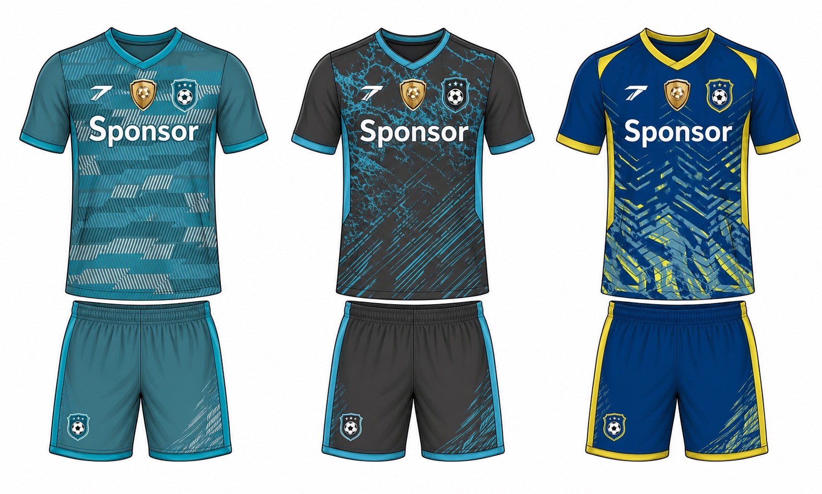 足球球衣设计 4 style 003 football jersey and shorts set