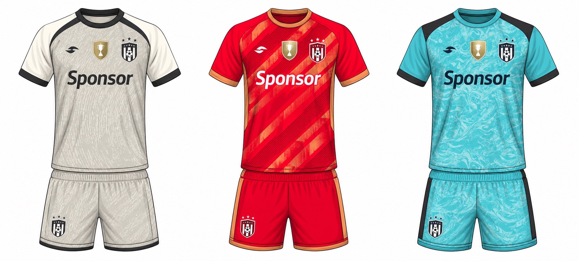 足球球衣设计 4 style 005 football jersey and shorts set
