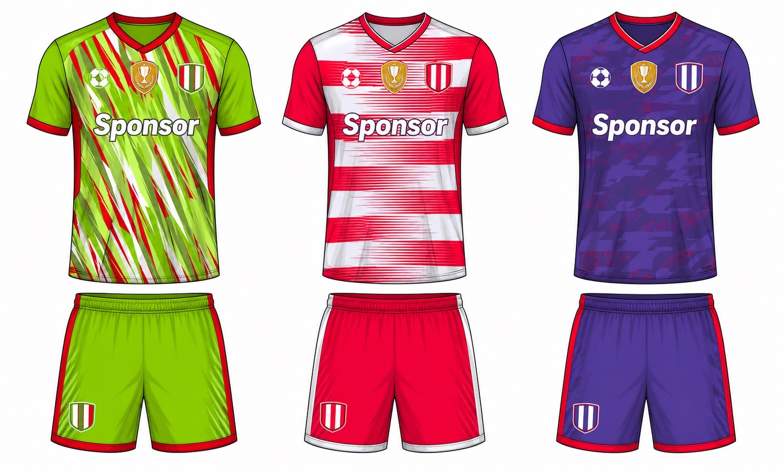 足球球衣设计 4 style 011 football jersey and shorts set