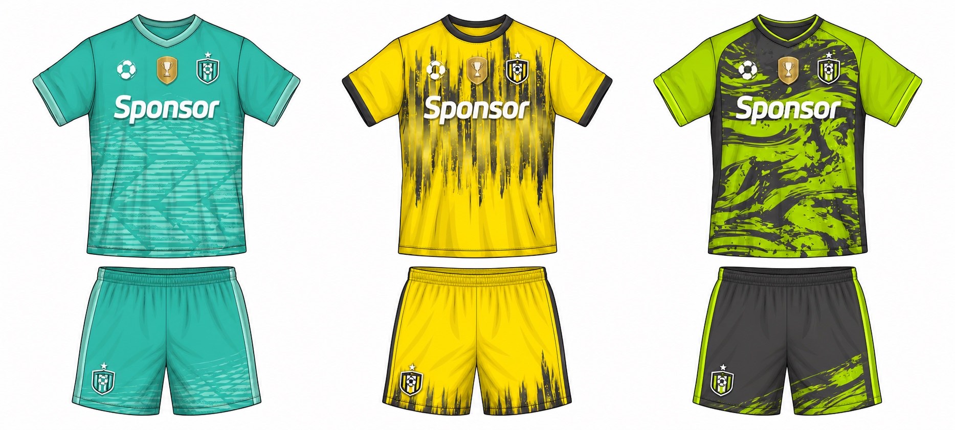 足球球衣设计 4 style 014 football jersey and shorts set