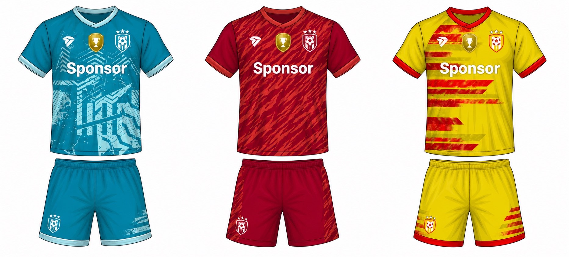 足球球衣设计 4 style 015 football jersey and shorts set