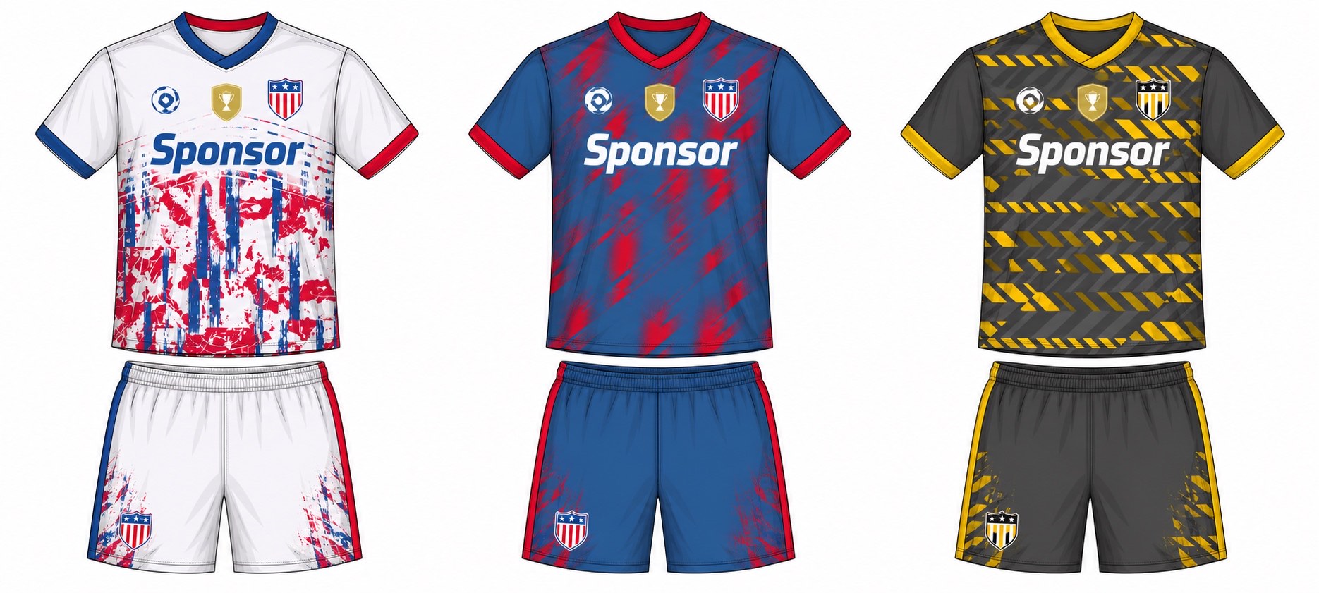 足球球衣设计 4 style 016 football jersey and shorts set