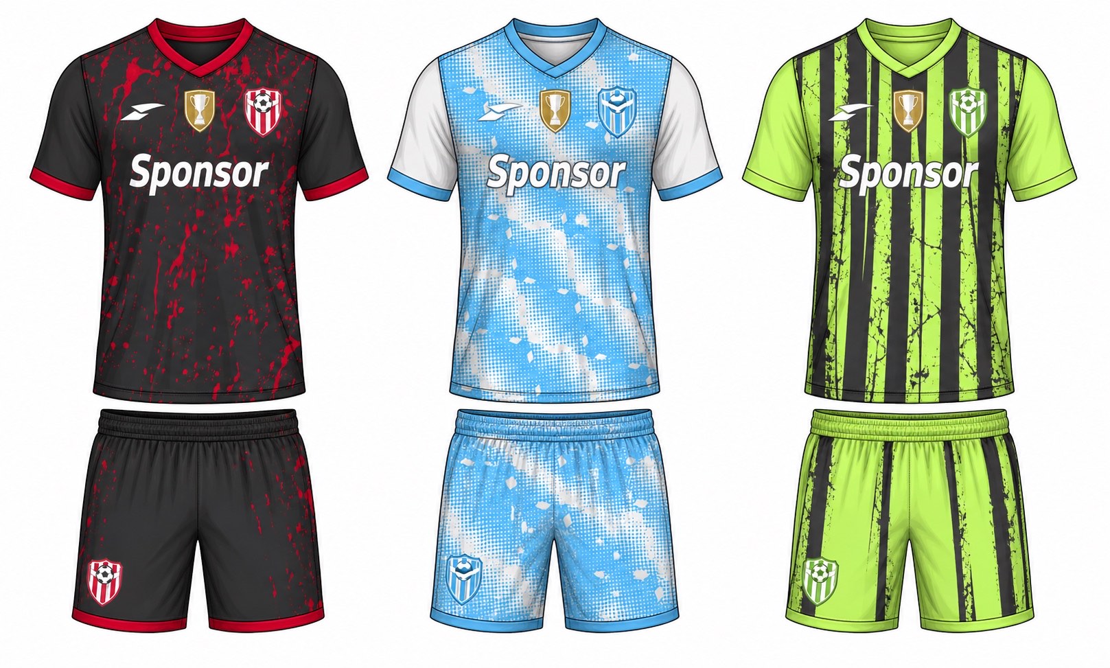 足球球衣设计 4 style 018 football jersey and shorts set