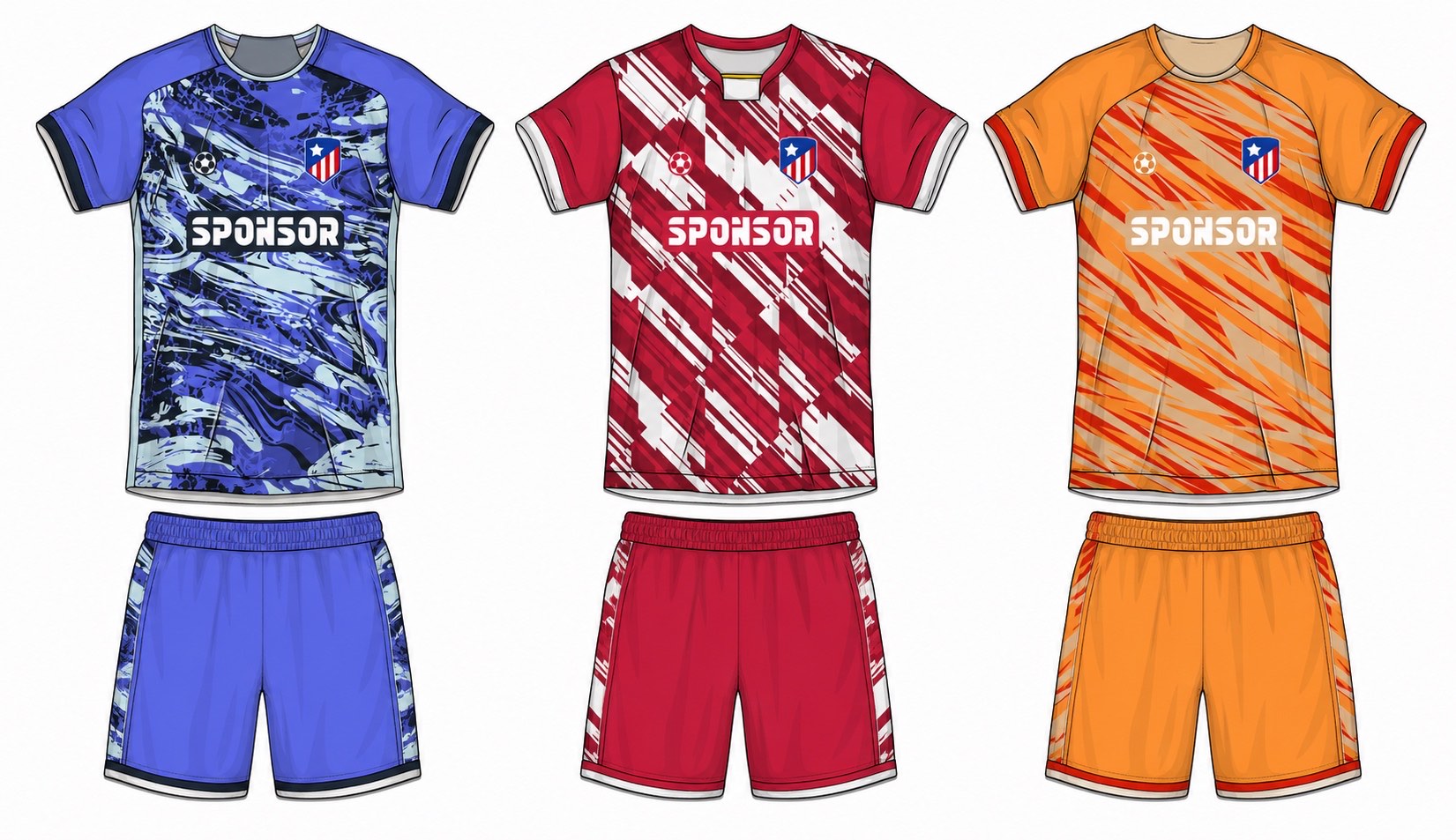 足球球衣设计 4 style 023 football jersey and shorts set