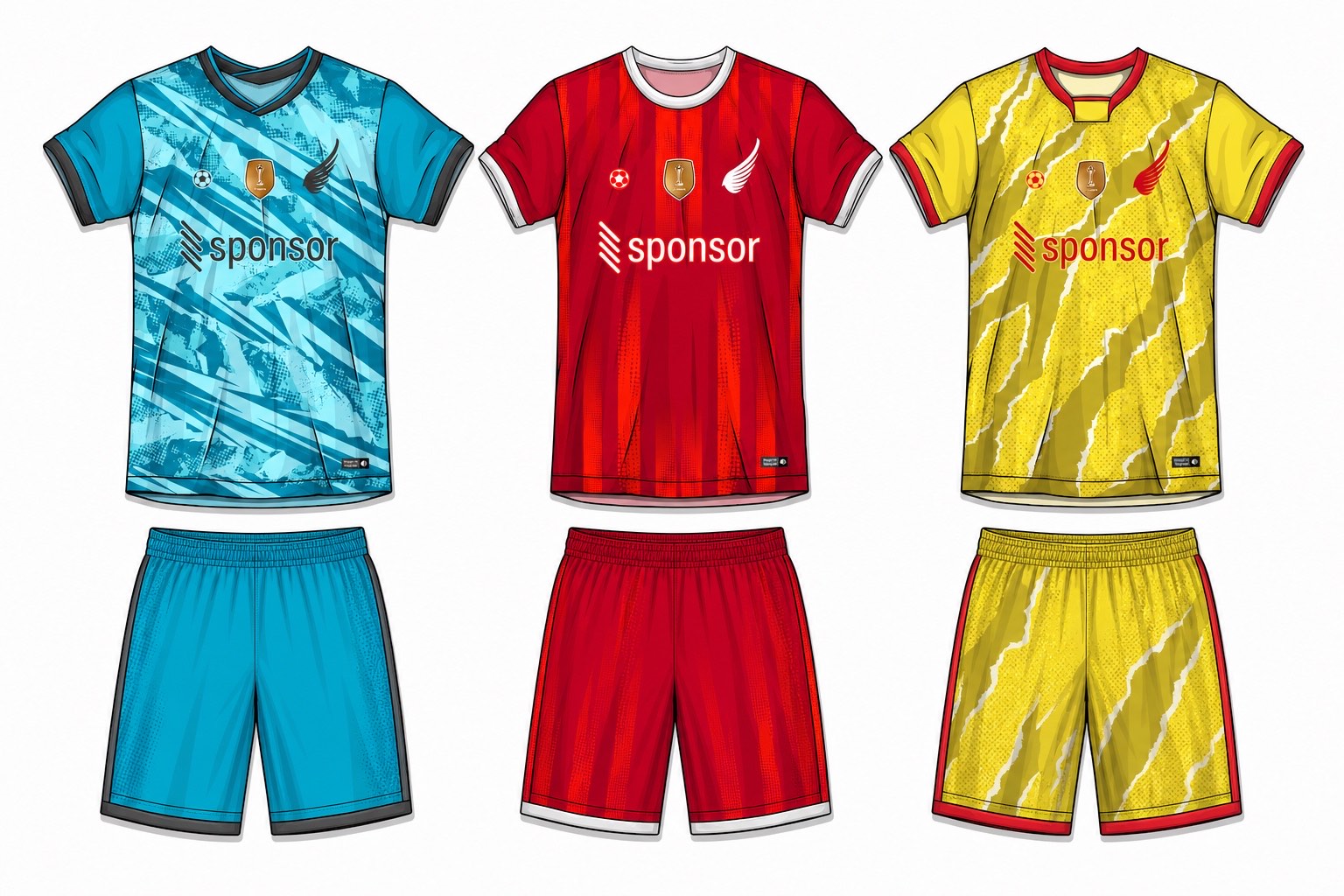 足球球衣设计 4 style 035 football jersey and shorts set