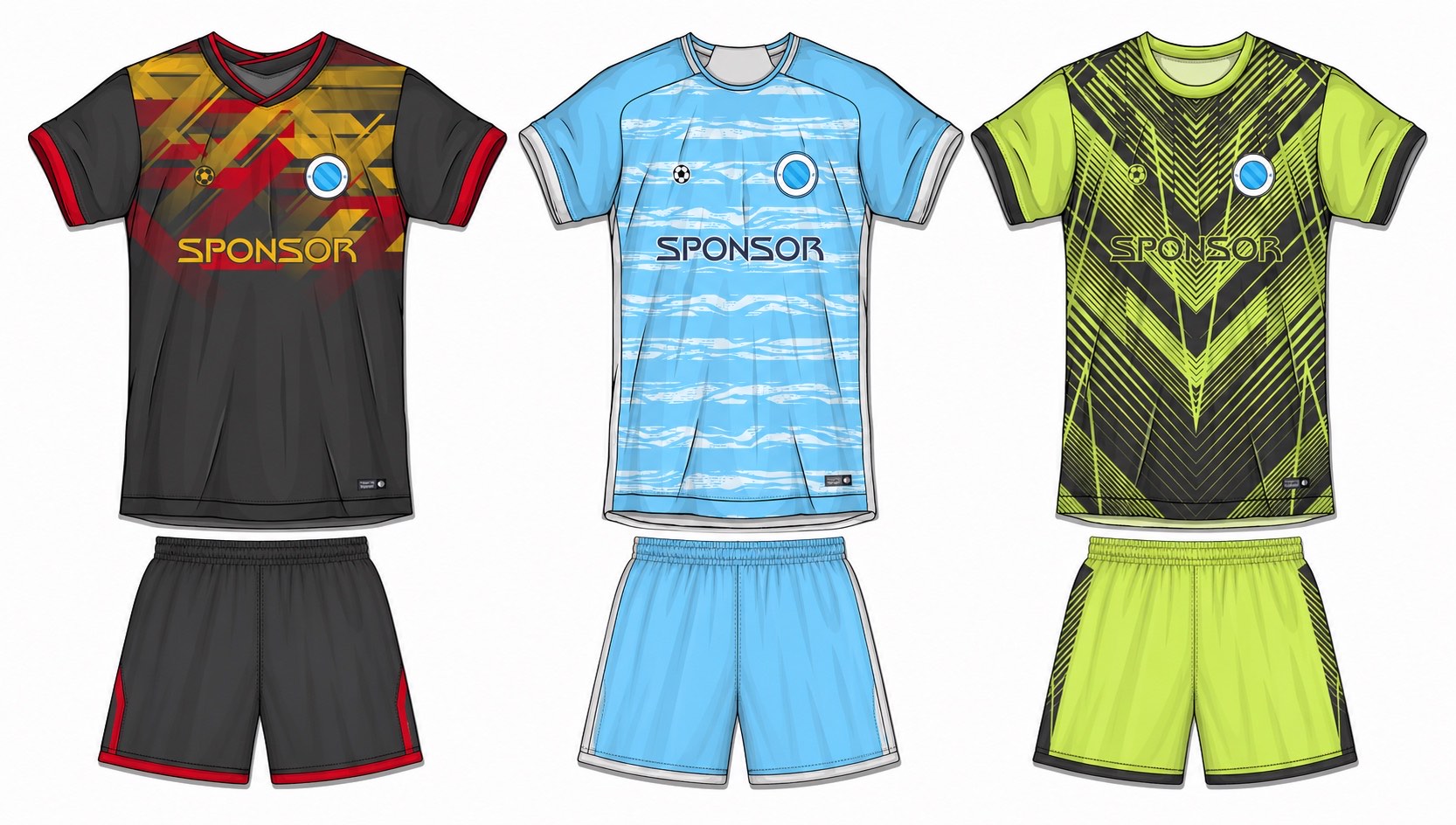 足球球衣设计 4 style 037 football jersey and shorts set