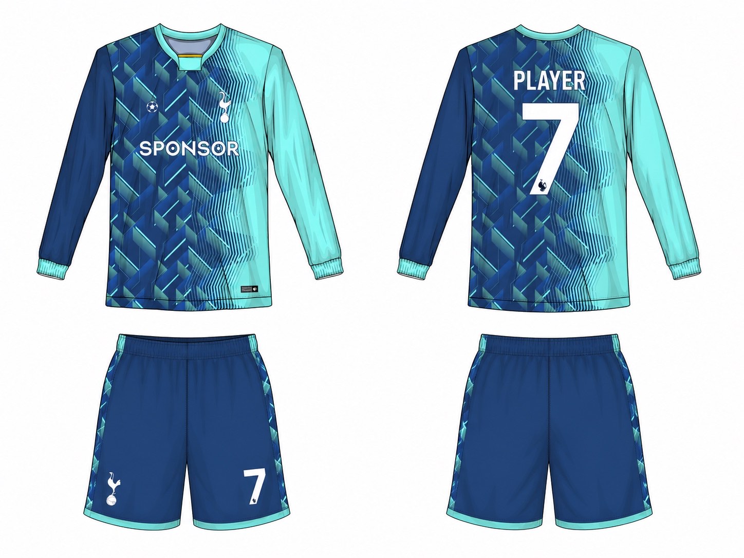 2515 长袖足球服 style 056 football jersey and shorts set