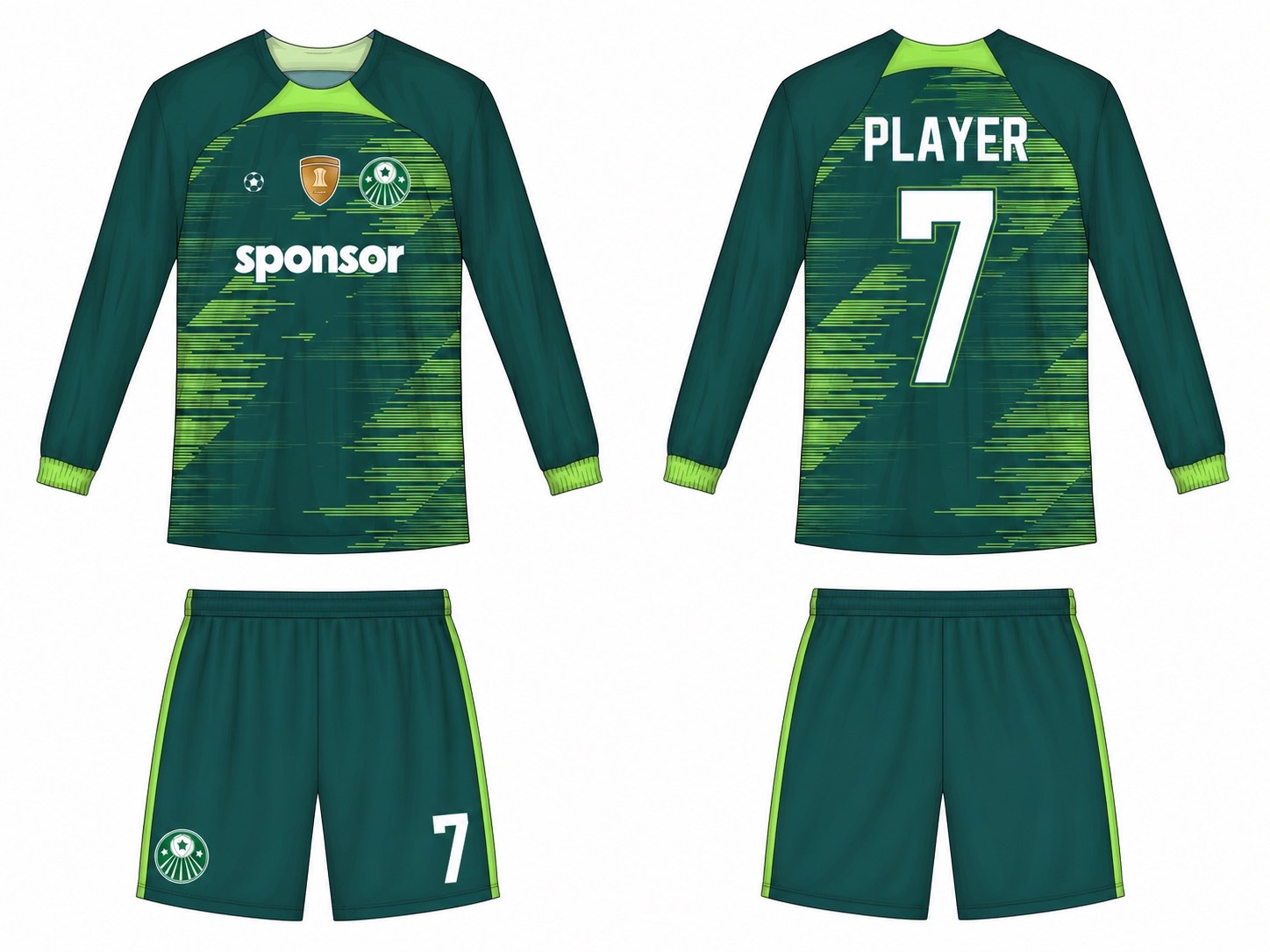 2515 长袖足球服 style 059 football jersey and shorts set
