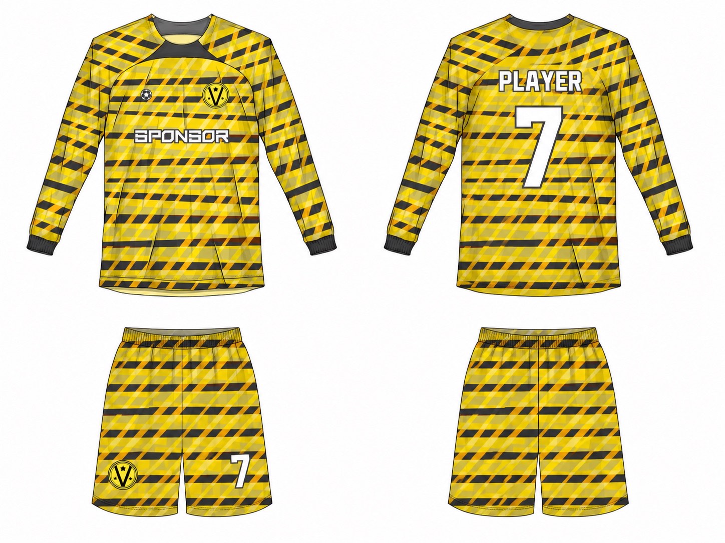 2515 长袖足球服 style 085 football jersey and shorts set