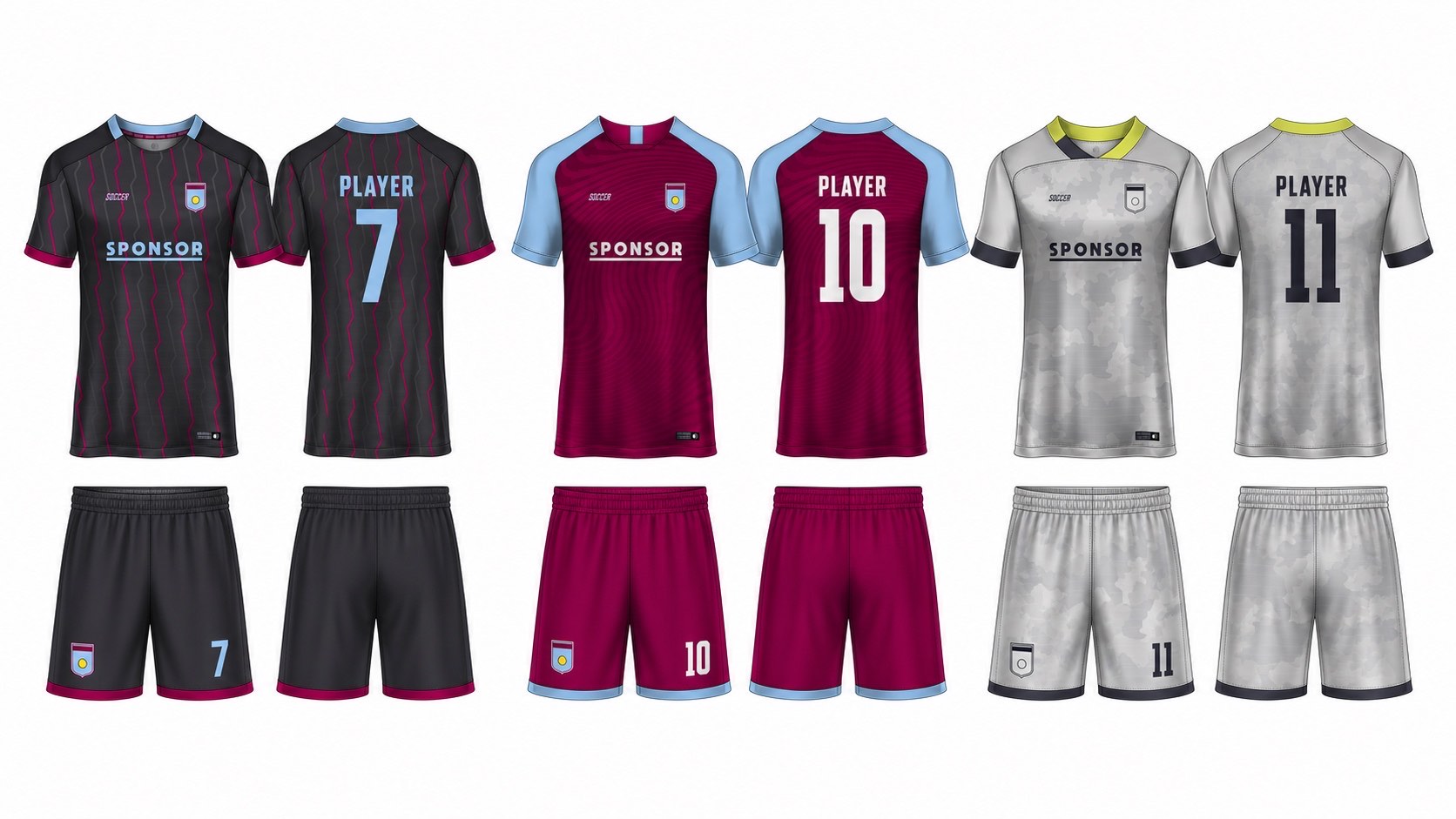 1926 球服花纹图案 style 008 football jersey and shorts set