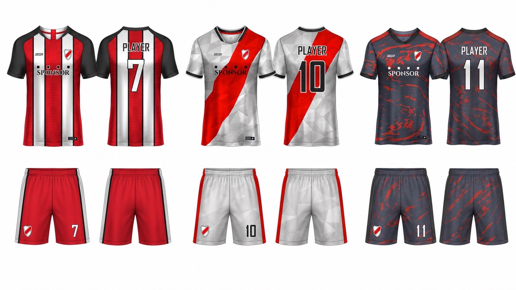1926 球服花纹图案 style 016 football jersey and shorts set