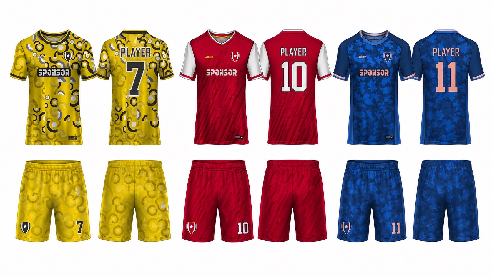 1926 球服花纹图案 style 050 football jersey and shorts set